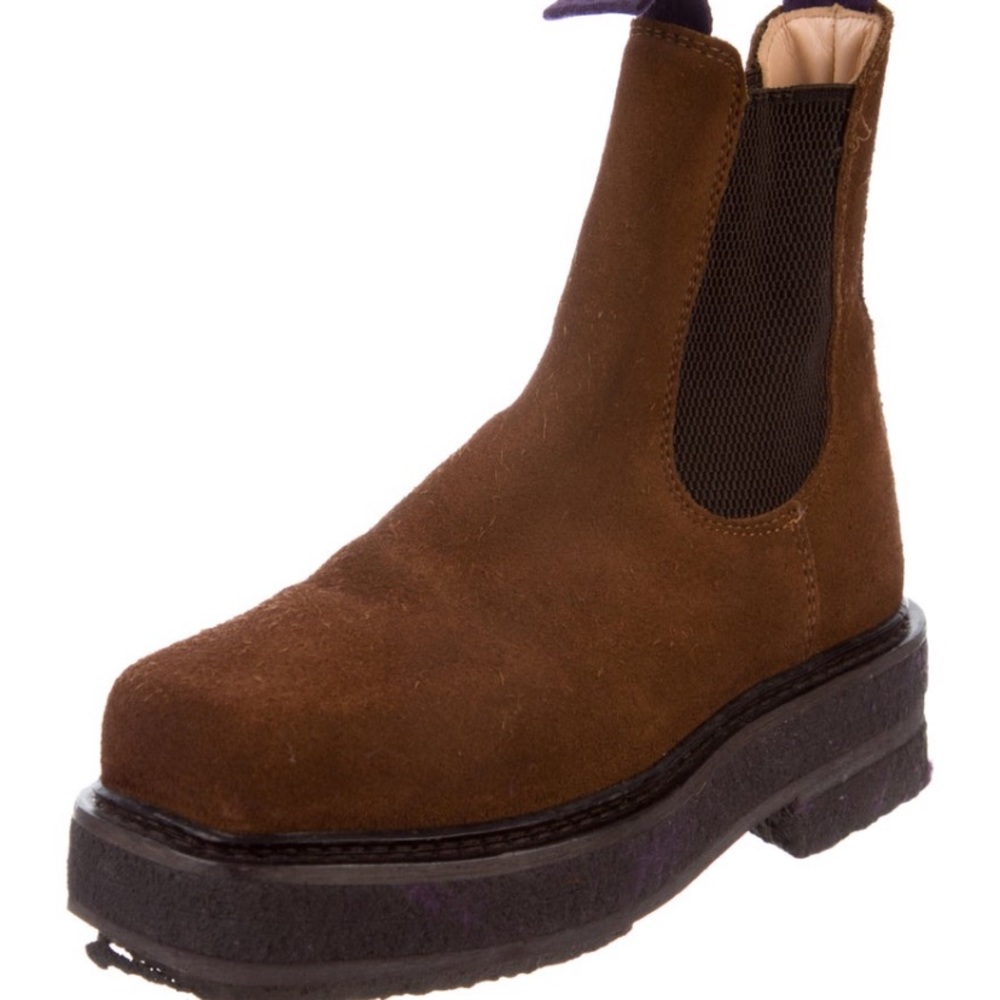 Eytys Suede grosgrain trim Chelsea boot size 7
